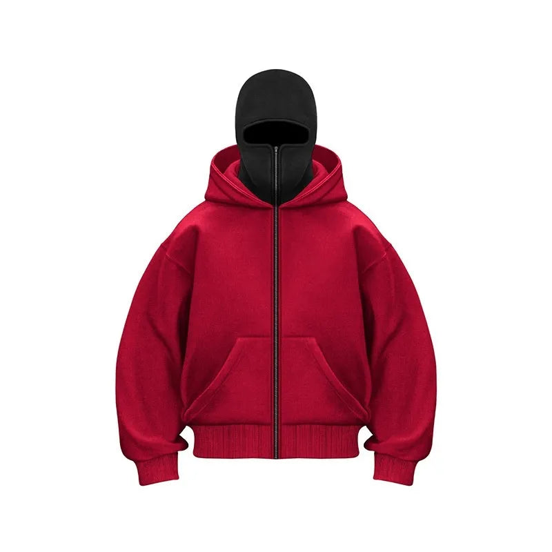 Zipped Double Hooded Hoodie